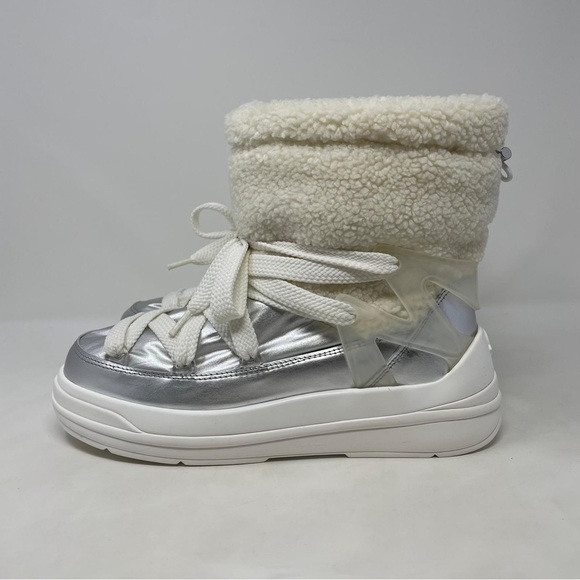 MONCLER Insolux M Rubber Trimmed Fleece Metallic and Leather Snow Boots - NWT - Picture 7 of 14